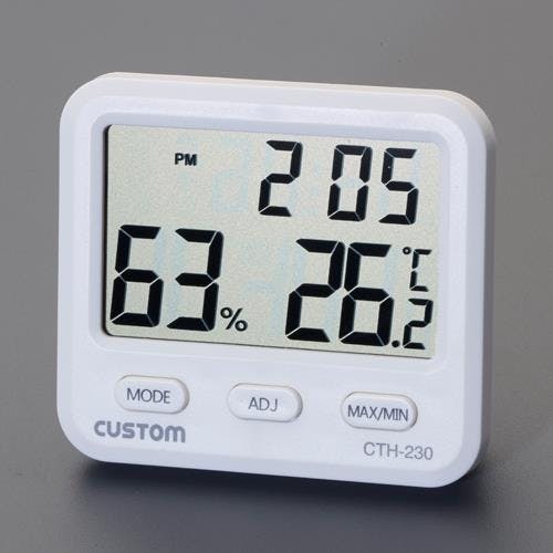 カスタム(CUSTOM) 最高・最低 温度・湿度計 EA742GA-2A 4550061413104【別送品】