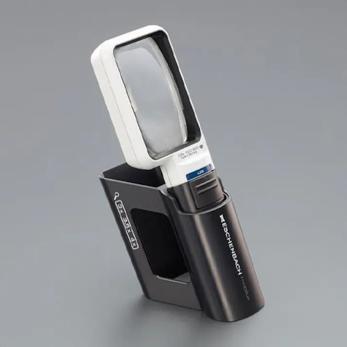 エッシェンバッハ光学 ルーペ(LEDライト付・角形) x4.0/75x50mm EA756C-37 4550061882115【別送品】