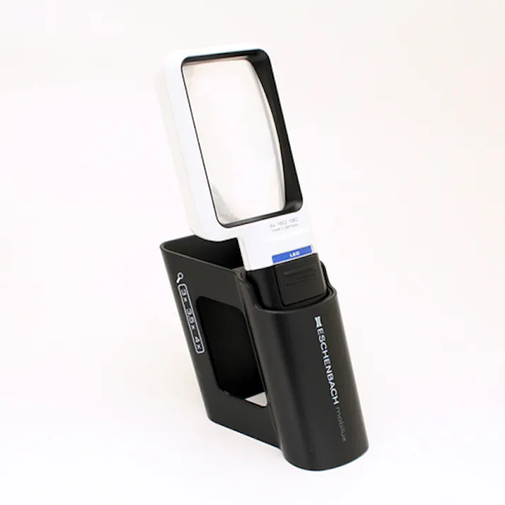 エッシェンバッハ光学 ルーペ(LEDライト付・角形) x4.0/75x50mm EA756C-37 4550061882115【別送品】