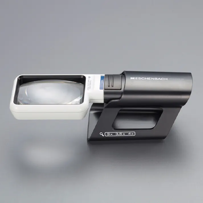 エッシェンバッハ光学 ルーペ(LEDライト付・角形) x4.0/75x50mm EA756C-37 4550061882115【別送品】