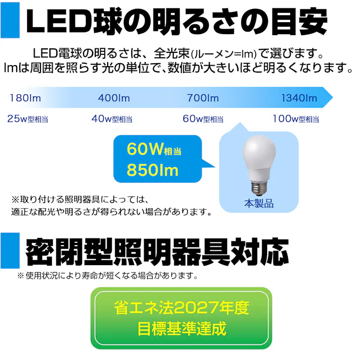 朝日電器(ELPA) 電球/LED(昼光色) AC100V/6.8W/E26 EA758XA-83 4550061538050【別送品】