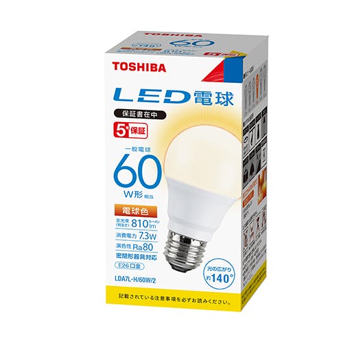東芝ライテック(TOSHIBA) 電球/LED(電球色) AC100V/7.3W/E26 EA758XY