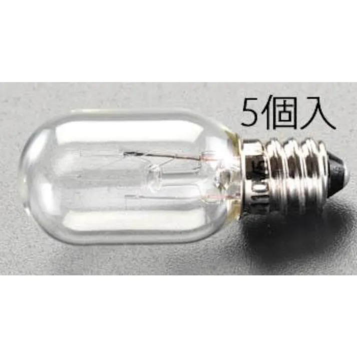 ESCO 220V/ 10W/E12 中ナツメ球(5個) 電球・蛍光灯 4518340711204 EA758ZA-58(CDC)【別送品】