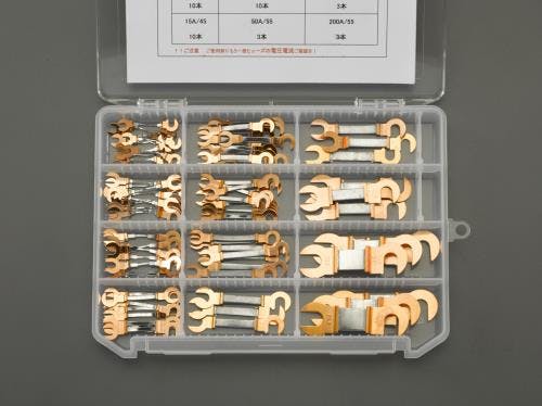 銅つめ付ヒューズセット 5A-200A EA758ZP 4548745484052【別送品】