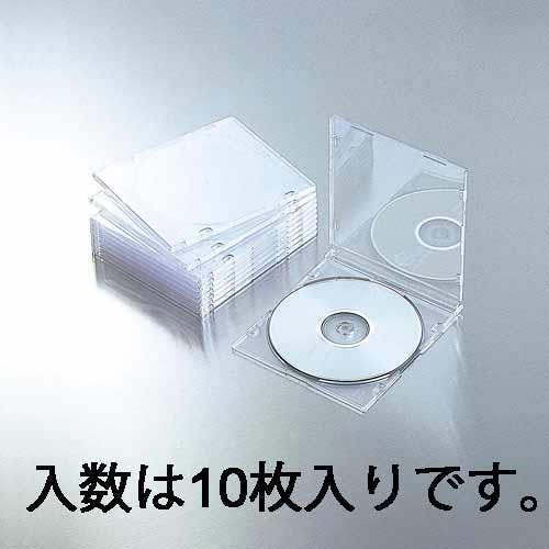 エレコム スリムケース(クリアー/10枚) CD/DVD用 EA759GS-10B 4548745019056【別送品】