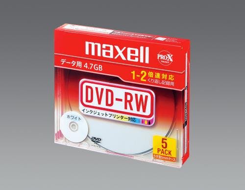 マクセル(maxell) DVD-RW(2倍速/5枚) 4.7GB EA759GS-20B 4550061286623【別送品】