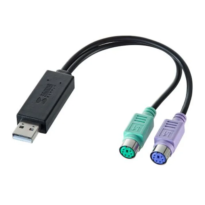 サンワサプライ USB-PS/2コンバーター(2ポート) オフィス用品、備品 4550061853429 EA759GY-52(CDC)【別送品】