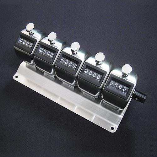 京北計器工業 数取器(5連・台付き) [4桁] EA762AA-34 4550061661765【別送品】