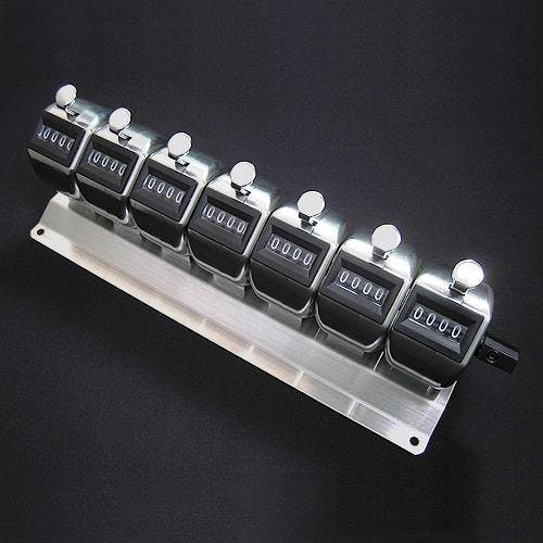 京北計器工業 数取器(7連・台付き) [4桁] EA762AA-35 4550061661772【別送品】