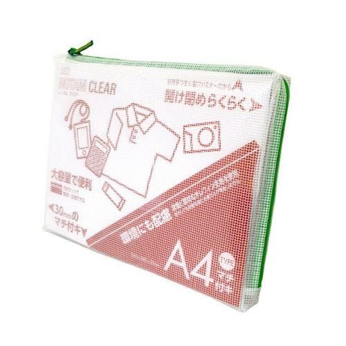 サクラクレパス メッシュケース(グリーン) A4/260x345x30mm EA762CF-354 4550061678640【別送品】