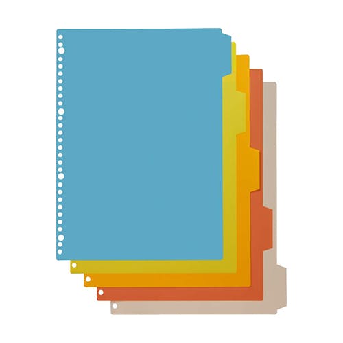 ライオン事務器(LION) カラーインデックス(PPシート/5色入) A4判