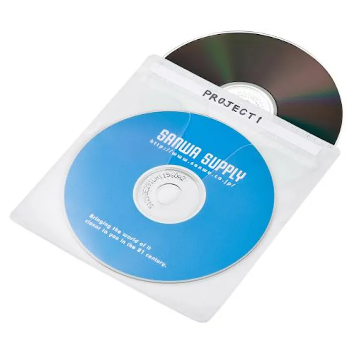 サンワサプライ CD/DVD/BD用 不織布ケース(100枚収納/白) オフィス用品、備品 4550061689080 EA762EE-102(CDC)【別送品】