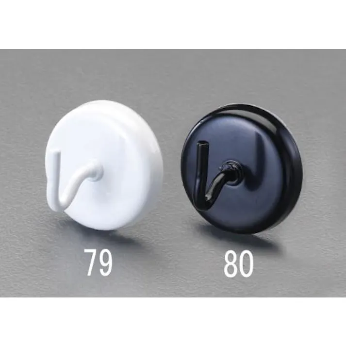 ESCO φ37mm/1.0kg フック(マグネット付/黒) マグネットフック 4548745630619 EA762FG-80(CDC)【別送品】