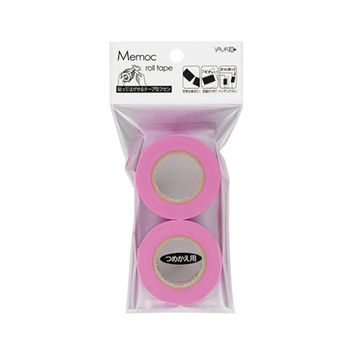 粘着メモテープ(ローズ/2巻) 25mmx10m EA762GH-12 4550061925461【別送品】