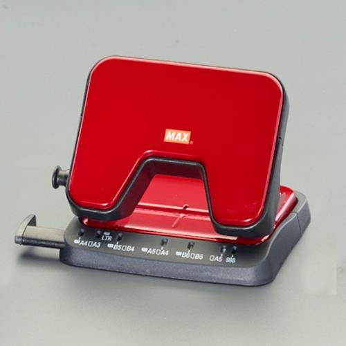 マックス(MAX) パンチ(レッド) 119x101x95mm/25枚 EA762MA-6 4550061738757【別送品】