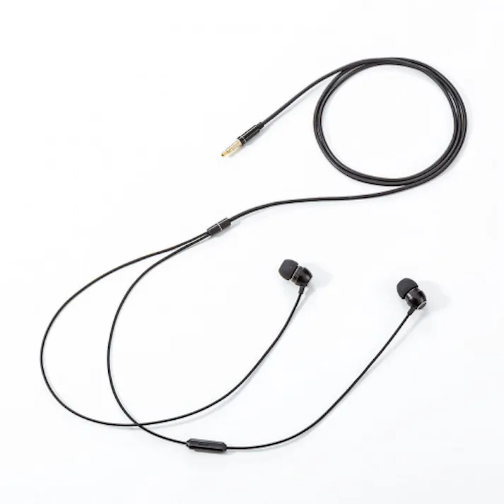 サンワサプライ ステレオイヤホン(マイク付) 1.2m EA763BC-66 4550061986479【別送品】