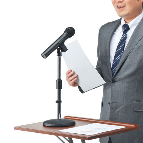 サンワサプライ 卓上型マイクスタンド 250～ 400mm EA763CE-46A
