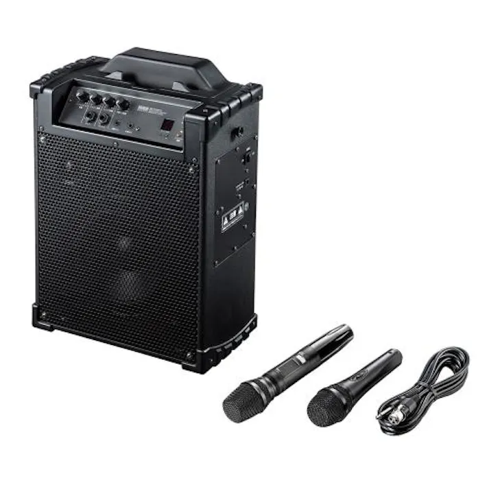 サンワサプライ ワイヤレスマイク付拡声器スピーカー トランシーバー、メガホン 4550061704561 EA763CJ-16(CDC)【別送品】