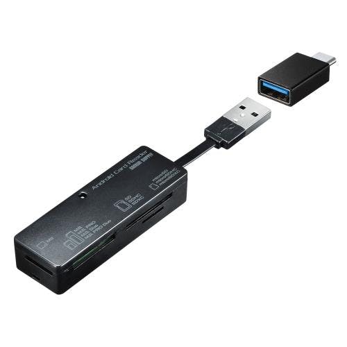 サンワサプライ カードリーダー(アンドロイド対応/マルチタイプ) USB2.0 EA764A-149 4550061683347【別送品】