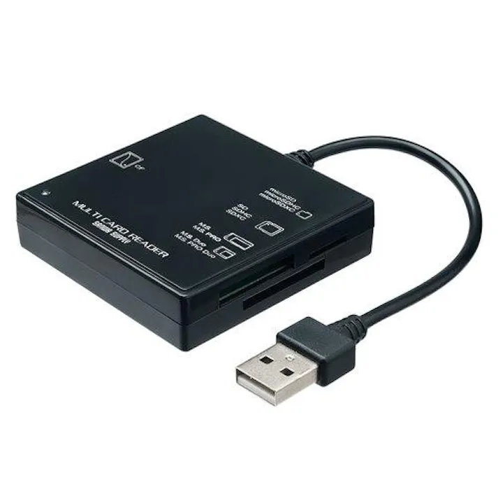 サンワサプライ USB2.0 カードリーダー(コンパクトマルチタイプ) オフィス用品、備品 4550061896075 EA764A-188A(CDC)【別送品】