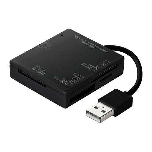 サンワサプライ カードリーダー(マルチタイプ) USB2.0 EA764A-189A 4550061896631【別送品】