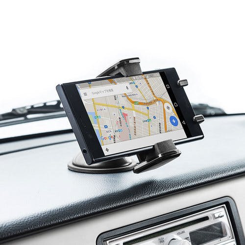 サンワサプライ スマートフォン用車載ホルダー(吸盤式) 74x125x100mm