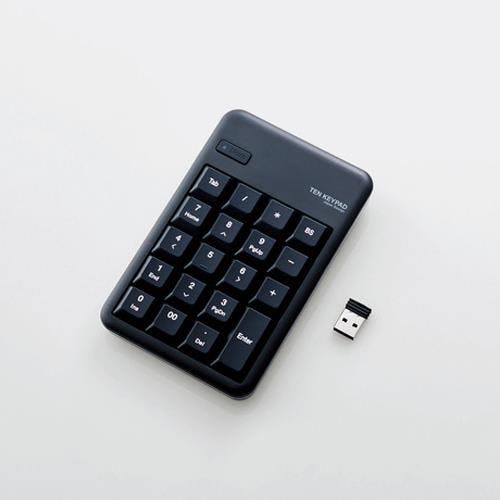 エレコム ワイヤレステンキーボード 90x140x26mm EA764AB-111A 4550061864234【別送品】