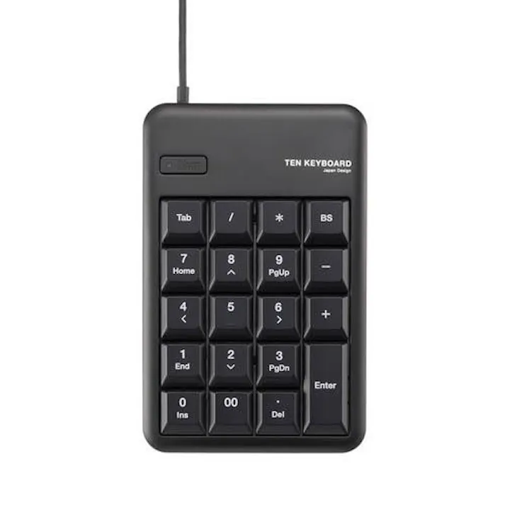 エレコム USB2.0/2ポート ハブ付テンキーボード(ブラック) オフィス用品、備品 4518340469648 EA764AB-2BB(CDC)【別送品】