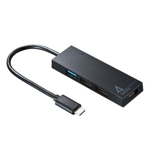 サンワサプライ USB Type-C コンボハブ(ブラック) [3+1ポート] EA764AD-66 4550061787595【別送品】