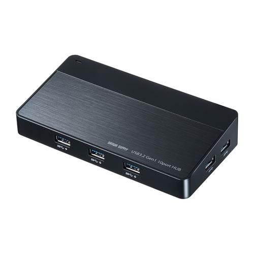 サンワサプライ USB3.2ハブ(充電ポート付) [10ポート] EA764AD-75 4550061986424【別送品】
