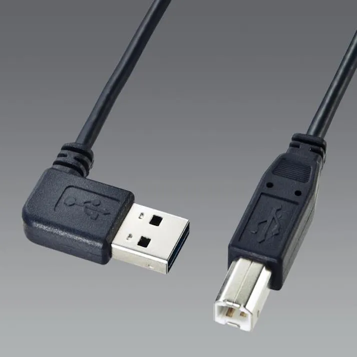 サンワサプライ 1.0m 両面挿せるUSBケーブル(A-B/2.0対応/L型) オフィス用品、備品 4550061687468 EA764AJ-106(CDC)【別送品】