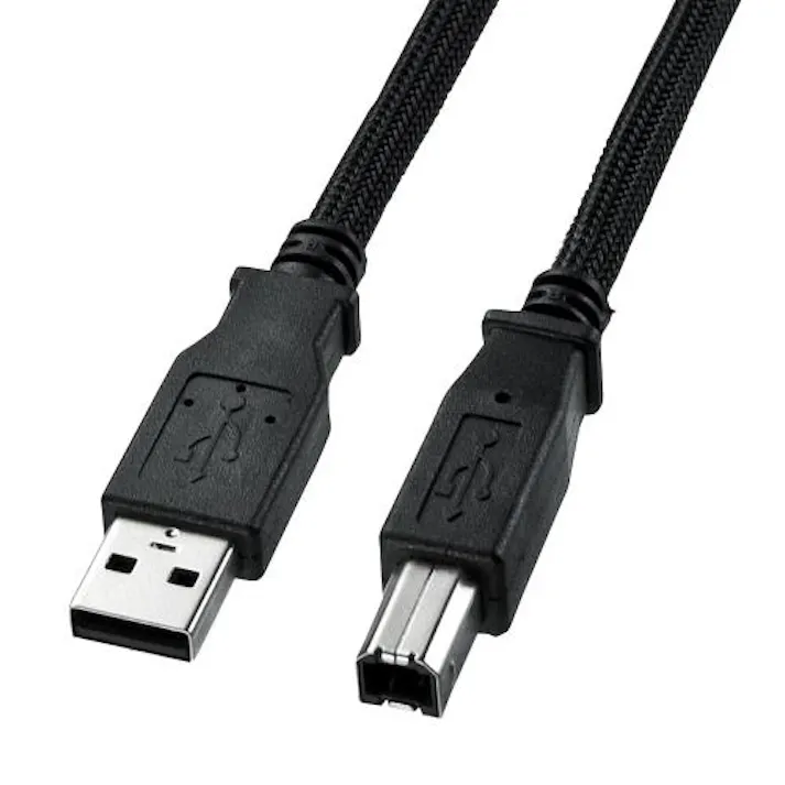 サンワサプライ 1.5m USBケーブル(A-B/2.0対応/ナイロンメッシュ) オフィス用品、備品 4550061689844 EA764AJ-122(CDC)【別送品】