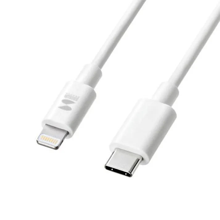 サンワサプライ 1.0m USBケーブル(USB C-Lighthing) オフィス用品、備品 4550061673966 EA764AJ-55(CDC)【別送品】