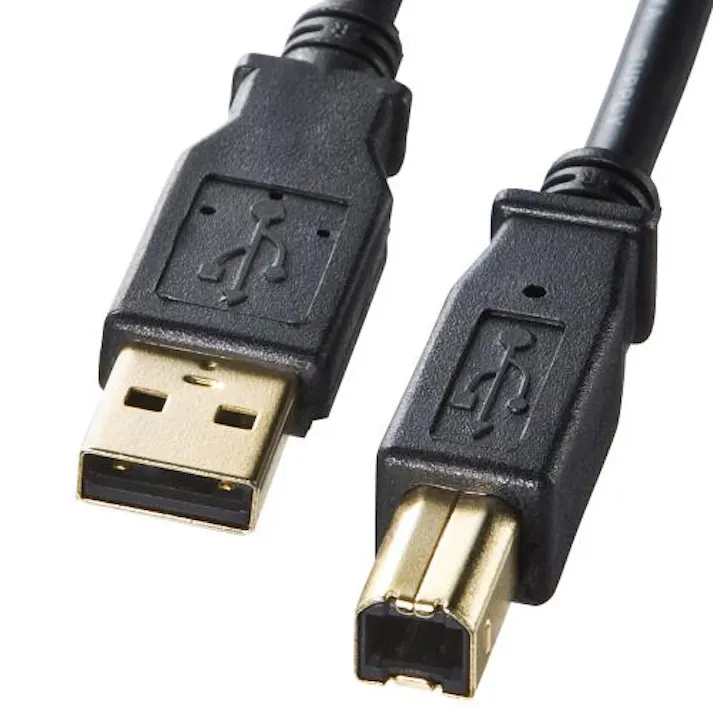 サンワサプライ 1.5m USBケーブル(A-B/2.0対応/金メッキ/黒) オフィス用品、備品 4550061691373 EA764AJ-81(CDC)【別送品】