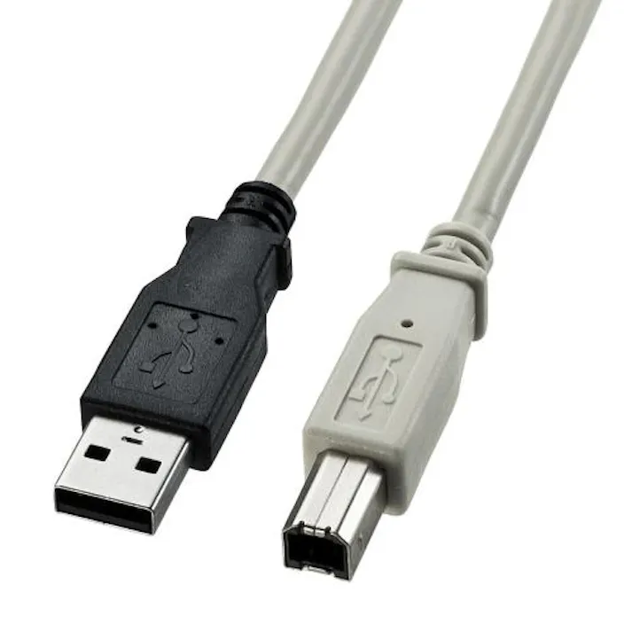 サンワサプライ 3.0m USBケーブル(A-B/2.0対応/黒・グレー) オフィス用品、備品 4550061684955 EA764AJ-88(CDC)【別送品】