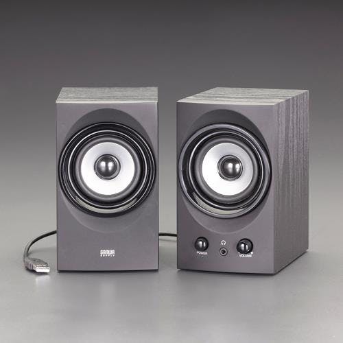 サンワサプライ ハイパワースピーカー(USB電源) 90x118x150mm EA764AS-60A 4550061894675【別送品】