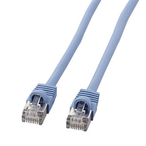 サンワサプライ LANケーブル(CAT5e/ノイズシールド処理/ブルー) 1m EA764B-512 4550061808474【別送品】