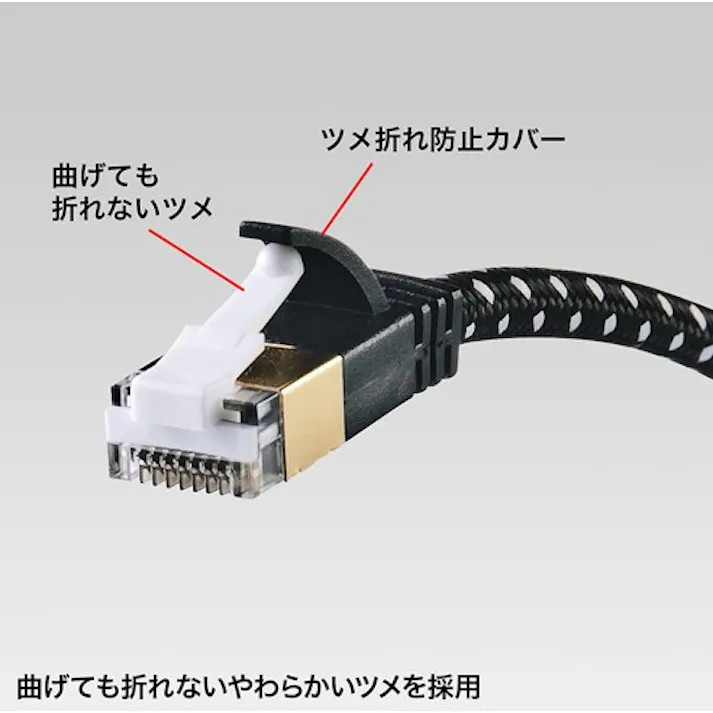 サンワサプライ スリムLANケーブル(カテゴリー7準拠) 0.5m EA764BA-105A 4548745682526【別送品】