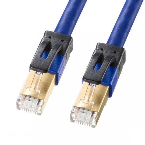 サンワサプライ LANケーブル(CAT7A/SCTPタイプ/ブルー) 1m EA764BB-123 4550061961285【別送品】