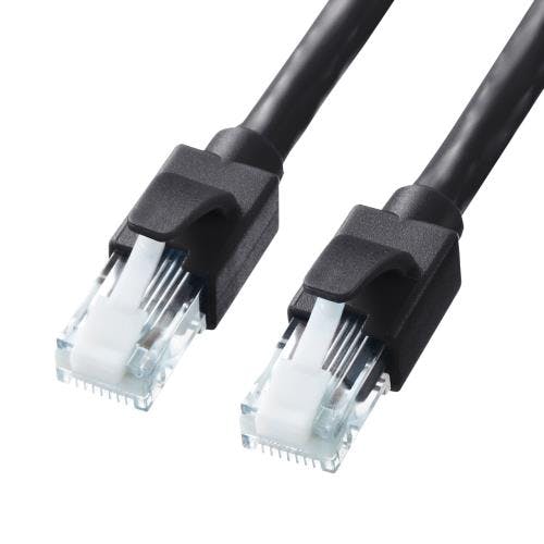 サンワサプライ LANケーブル(CAT6/10Gbイーサネット対応/黒) 5m EA764BB-165 4550061813089【別送品】