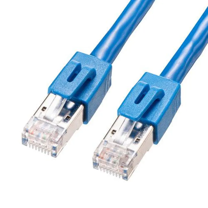 サンワサプライ 5 m LANケーブル(CAT6/ノイズシールド処理/青) オフィス用品、備品 4550061889244 EA764BB-225A(CDC)【別送品】