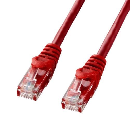 サンワサプライ LANケーブル(CAT6/エコパッケージ/レッド) 0.5m EA764BB-341 4550061802564【別送品】