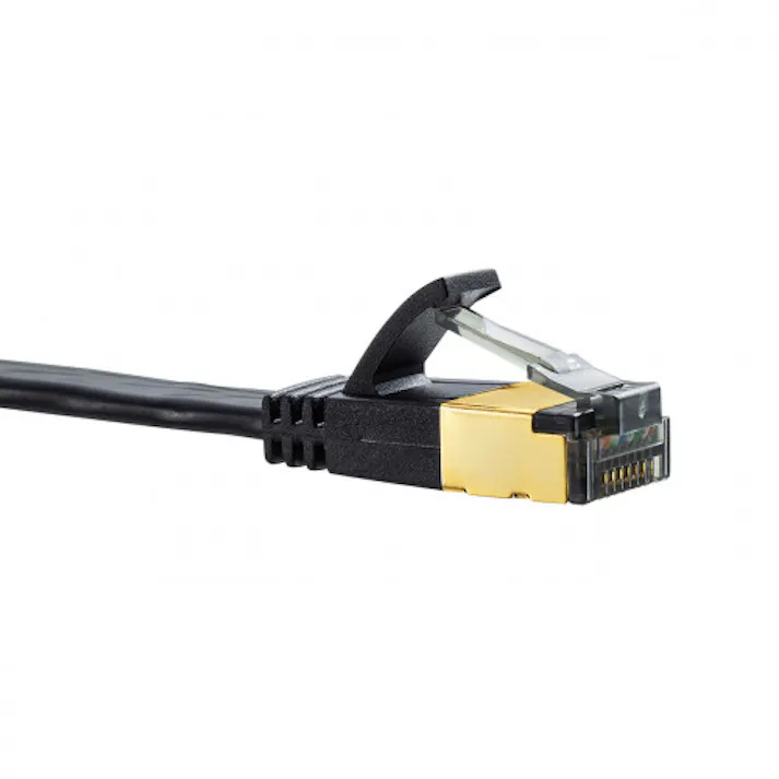 サンワサプライ フラットLANケーブル(CAT8/ブラック) 2m EA764BB-463 4550061960714【別送品】