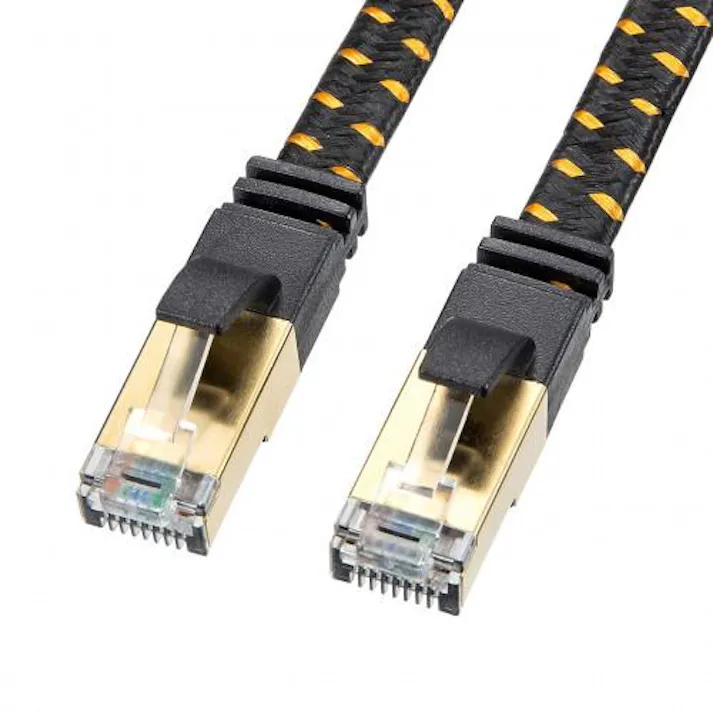 サンワサプライ 5 m フラットLANケーブル(CAT8/メッシュ/ブラック) オフィス用品、備品 4550061961001 EA764BB-485(CDC)【別送品】