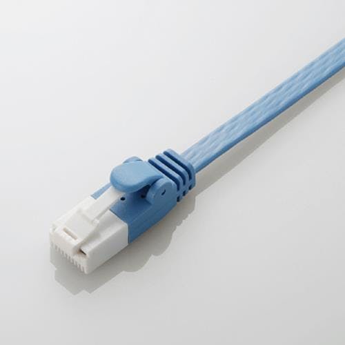 エレコム フラットLANケーブル(カテゴリー6準拠)[ブルー] 15m EA764BD-15A 4548745680485【別送品】