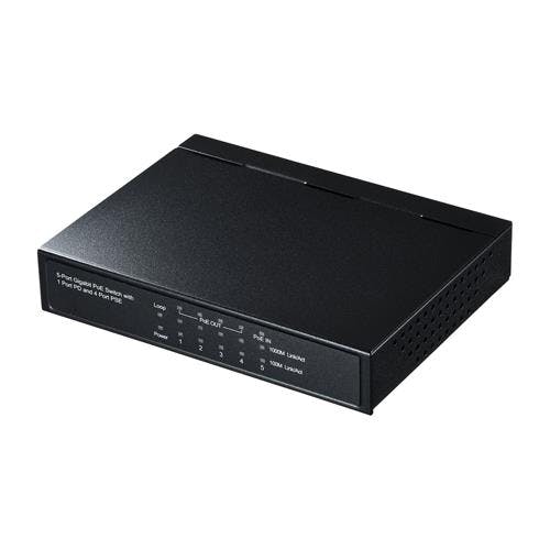 サンワサプライ スイッチングハブ(PoE対応) [5ポート] EA764BY-24 4550061674123【別送品】