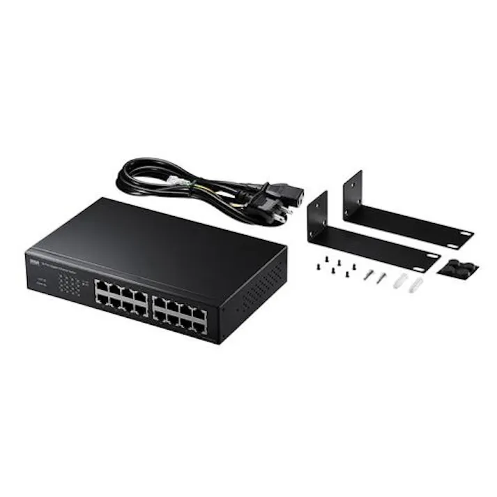 サンワサプライ スイッチングハブ(ギガビット対応/16ポート/軽量) オフィス用品、備品 4550061673379 EA764BY-54(CDC)【別送品】