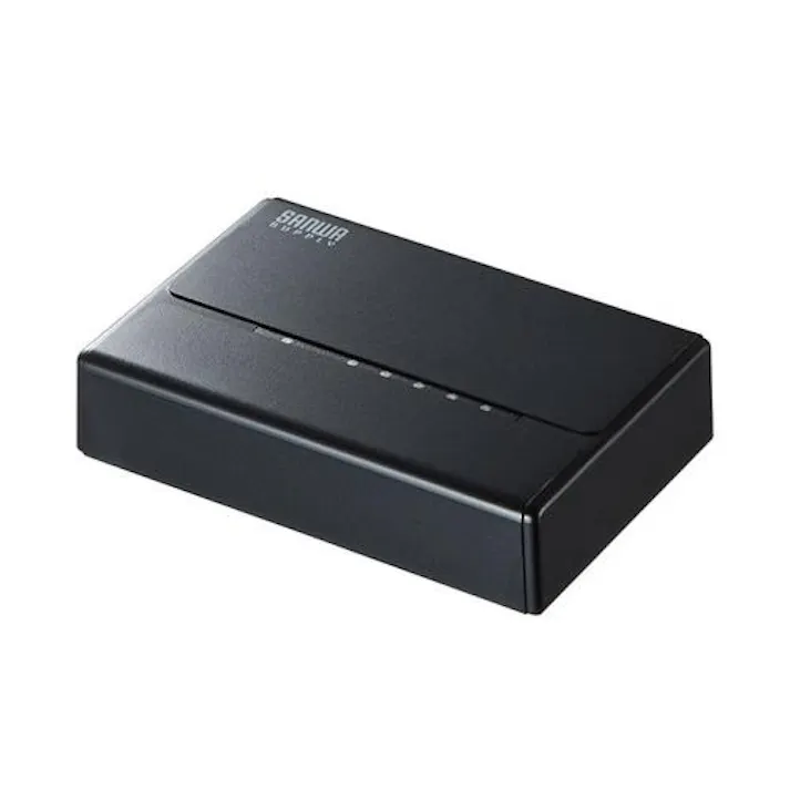サンワサプライ スイッチングハブ(10/100対応/5ポート/マグネット付) オフィス用品、備品 4550061673416 EA764BY-61(CDC)【別送品】