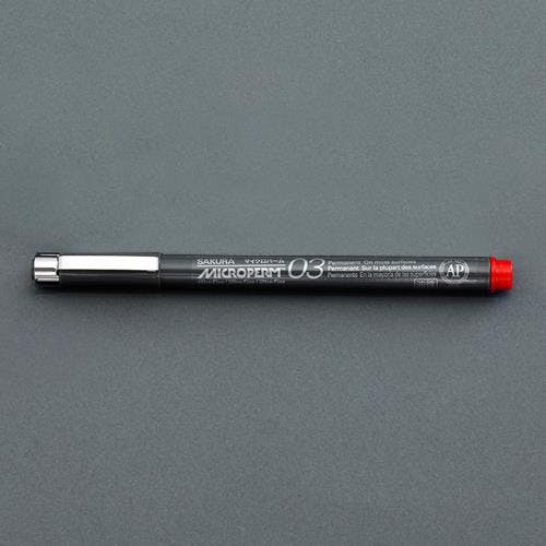 サクラクレパス 油性マーカー(金属・ガラス用) [赤/極細] EA765MV-195 4550061491775【別送品】