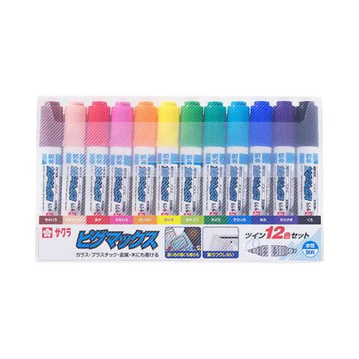 サクラクレパス 12本組/太・中字 水性マーカー 筆記具 4550061490860 EA765MV-90(CDC)【別送品】
